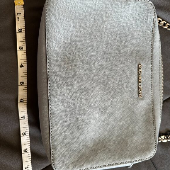 Michael Kors Jet Set Large Saffiano Leather Crossbody Bag (Light Blue) - Picture 6 of 8